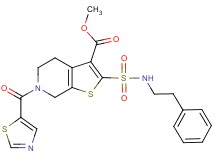 methyl 2-{[(2-phenylethyl)amino]sulfonyl}-6-(1,3-thiazol-5-ylcarbonyl)-4,5,6,7-tetrahydrothieno[2,3-c]pyridine-3-carboxylate