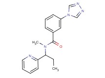 N-methyl-N-(1-pyridin-2-ylpropyl)-3-(4H-1,2,4-triazol-4-yl)benzamide