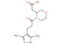 {4-[3-(3,5-dimethyl-1H-pyrazol-4-yl)propanoyl]-3-morpholinyl}acetic acid