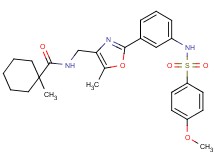 N-{[2-(3-{[(4-methoxyphenyl)sulfonyl]amino}phenyl)-5-methyl-1,3-oxazol-4-yl]methyl}-1-methylcyclohexanecarboxamide
