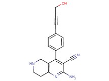 2-amino-4-[4-(3-hydroxy-1-propyn-1-yl)phenyl]-5,6,7,8-tetrahydro-1,6-naphthyridine-3-carbonitrile trifluoroacetate (salt)