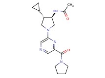 N-{(3R*,4S*)-4-cyclopropyl-1-[6-(1-pyrrolidinylcarbonyl)-2-pyrazinyl]-3-pyrrolidinyl}acetamide