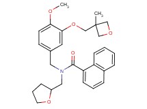 N-{4-methoxy-3-[(3-methyl-3-oxetanyl)methoxy]benzyl}-N-(tetrahydro-2-furanylmethyl)-1-naphthamide