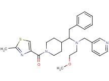 (2-methoxyethyl)(1-{1-[(2-methyl-1,3-thiazol-4-yl)carbonyl]-4-piperidinyl}-2-phenylethyl)(3-pyridinylmethyl)amine