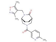 (1S*,5R*)-6-[(3,5-dimethylisoxazol-4-yl)methyl]-3-[(6-methylpyridin-3-yl)carbonyl]-3,6-diazabicyclo[3.2.2]nonan-7-one