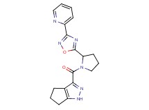 3-({2-[3-(2-pyridinyl)-1,2,4-oxadiazol-5-yl]-1-pyrrolidinyl}carbonyl)-1,4,5,6-tetrahydrocyclopenta[c]pyrazole