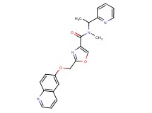 N-methyl-N-(1-pyridin-2-ylethyl)-2-[(quinolin-6-yloxy)methyl]-1,3-oxazole-4-carboxamide