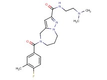 N-[2-(dimethylamino)ethyl]-5-(4-fluoro-3-methylbenzoyl)-5,6,7,8-tetrahydro-4H-pyrazolo[1,5-a][1,4]diazepine-2-carboxamide