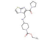 ethyl 4-({[6-(1-pyrrolidinylcarbonyl)imidazo[2,1-b][1,3]thiazol-5-yl]methyl}amino)-1-piperidinecarboxylate