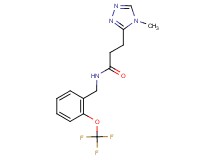 3-(4-methyl-4H-1,2,4-triazol-3-yl)-N-[2-(trifluoromethoxy)benzyl]propanamide