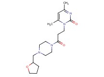 4,6-dimethyl-1-{3-oxo-3-[4-(tetrahydrofuran-2-ylmethyl)piperazin-1-yl]propyl}pyrimidin-2(1H)-one