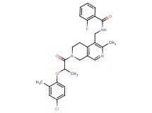 N-({7-[2-(4-chloro-2-methylphenoxy)propanoyl]-3-methyl-5,6,7,8-tetrahydro-2,7-naphthyridin-4-yl}methyl)-2-fluorobenzamide