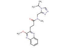 N-[(4-isopropyl-4H-1,2,4-triazol-3-yl)methyl]-3-(3-methoxy-2-quinoxalinyl)-N-methylpropanamide