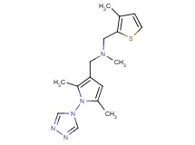 1-[2,5-dimethyl-1-(4H-1,2,4-triazol-4-yl)-1H-pyrrol-3-yl]-N-methyl-N-[(3-methyl-2-thienyl)methyl]methanamine