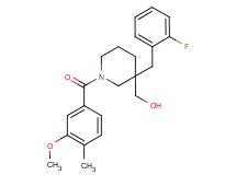 [3-(2-fluorobenzyl)-1-(3-methoxy-4-methylbenzoyl)-3-piperidinyl]methanol