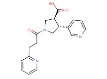 (3S*,4R*)-4-pyridin-3-yl-1-(3-pyridin-2-ylpropanoyl)pyrrolidine-3-carboxylic acid