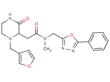 2-[1-(3-furylmethyl)-3-oxo-2-piperazinyl]-N-methyl-N-[(5-phenyl-1,3,4-oxadiazol-2-yl)methyl]acetamide