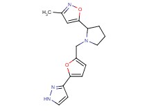 3-methyl-5-(1-{[5-(1H-pyrazol-3-yl)-2-furyl]methyl}pyrrolidin-2-yl)isoxazole