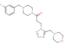 4-[(1-{3-[4-(3-fluorobenzyl)-1-piperazinyl]-3-oxopropyl}-1H-tetrazol-5-yl)methyl]morpholine
