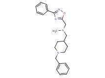 1-(1-benzyl-4-piperidinyl)-N-methyl-N-[(3-phenyl-1,2,4-oxadiazol-5-yl)methyl]methanamine