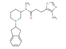 N-[1-(2,3-dihydro-1H-inden-2-yl)-3-piperidinyl]-N-methyl-3-(4-methyl-1,3-thiazol-5-yl)propanamide