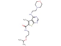 N-(3-isopropoxypropyl)-5-methyl-4-{[2-(4-morpholinyl)ethyl]amino}thieno[2,3-d]pyrimidine-6-carboxamide