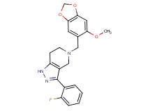 3-(2-fluorophenyl)-5-[(6-methoxy-1,3-benzodioxol-5-yl)methyl]-4,5,6,7-tetrahydro-1H-pyrazolo[4,3-c]pyridine