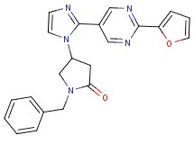 1-benzyl-4-{2-[2-(2-furyl)pyrimidin-5-yl]-1H-imidazol-1-yl}pyrrolidin-2-one