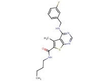 N-butyl-4-[(3-fluorobenzyl)amino]-5-methylthieno[2,3-d]pyrimidine-6-carboxamide