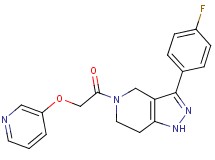 3-(4-fluorophenyl)-5-[(pyridin-3-yloxy)acetyl]-4,5,6,7-tetrahydro-1H-pyrazolo[4,3-c]pyridine