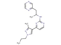 4-(3-methyl-1-propyl-1H-pyrazol-4-yl)-N-[1-methyl-2-(2-pyrazinyl)ethyl]-2-pyrimidinamine