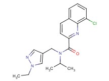 8-chloro-N-[(1-ethyl-1H-pyrazol-4-yl)methyl]-N-isopropyl-2-quinolinecarboxamide