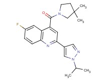 4-[(3,3-dimethylpyrrolidin-1-yl)carbonyl]-6-fluoro-2-(1-isopropyl-1H-pyrazol-4-yl)quinoline