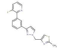 3-fluoro-2-(3-{1-[(2-methyl-1,3-thiazol-4-yl)methyl]-1H-pyrazol-3-yl}phenyl)pyridine