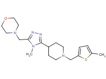 4-[(4-methyl-5-{1-[(5-methyl-2-thienyl)methyl]piperidin-4-yl}-4H-1,2,4-triazol-3-yl)methyl]morpholine