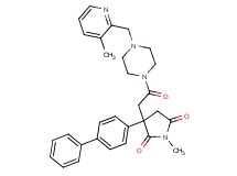 3-(4-biphenylyl)-1-methyl-3-(2-{4-[(3-methyl-2-pyridinyl)methyl]-1-piperazinyl}-2-oxoethyl)-2,5-pyrrolidinedione