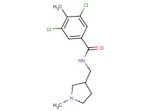 3,5-dichloro-4-methyl-N-[(1-methylpyrrolidin-3-yl)methyl]benzamide