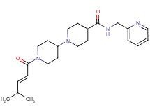 1'-[(2E)-4-methyl-2-pentenoyl]-N-(2-pyridinylmethyl)-1,4'-bipiperidine-4-carboxamide