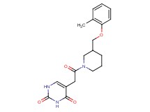 5-(2-{3-[(2-methylphenoxy)methyl]piperidin-1-yl}-2-oxoethyl)pyrimidine-2,4(1H,3H)-dione