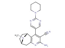 (5R*,8S*)-2-amino-10-methyl-4-(2-piperidin-1-ylpyrimidin-5-yl)-6,7,8,9-tetrahydro-5H-5,8-epiminocyclohepta[b]pyridine-3-carbonitrile