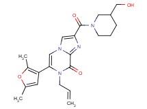7-allyl-6-(2,5-dimethyl-3-furyl)-2-{[3-(hydroxymethyl)piperidin-1-yl]carbonyl}imidazo[1,2-a]pyrazin-8(7H)-one