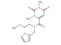 N-(2-methoxyethyl)-1,3-dimethyl-2,6-dioxo-N-(2-thienylmethyl)-1,2,3,6-tetrahydropyrimidine-4-carboxamide