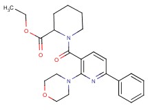 ethyl 1-{[2-(4-morpholinyl)-6-phenyl-3-pyridinyl]carbonyl}-2-piperidinecarboxylate