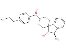 (2R*,3R*)-3-amino-1'-(4-propylbenzoyl)-2,3-dihydrospiro[indene-1,4'-piperidin]-2-ol