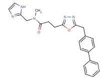 3-[5-(4-biphenylylmethyl)-1,3,4-oxadiazol-2-yl]-N-(1H-imidazol-2-ylmethyl)-N-methylpropanamide