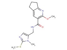 2-methoxy-N-{[1-methyl-2-(methylthio)-1H-imidazol-5-yl]methyl}-6,7-dihydro-5H-cyclopenta[b]pyridine-3-carboxamide