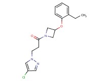 4-chloro-1-{3-[3-(2-ethylphenoxy)-1-azetidinyl]-3-oxopropyl}-1H-pyrazole