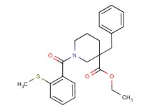ethyl 3-benzyl-1-[2-(methylthio)benzoyl]-3-piperidinecarboxylate