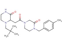 4-{[1-(2,2-dimethylpropyl)-3-oxo-2-piperazinyl]acetyl}-1-(4-methylbenzyl)-2-piperazinone