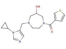 1-[(1-cyclopropyl-1H-imidazol-5-yl)methyl]-4-(3-thienylcarbonyl)-1,4-diazepan-6-ol